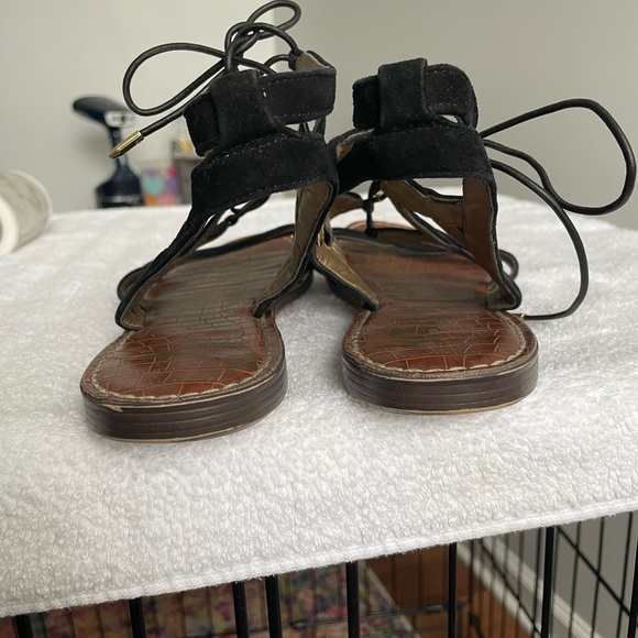 Sam Edelman Gladiator Black Suede Sandals EUC Size 11 - Picture 9 of 13